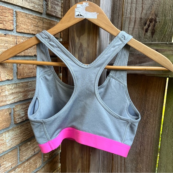 Nike Dri-FIT Gray and Pink Sports Bra - Picture 3 of 3